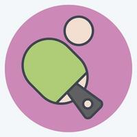 Icon Table Tenis. related to Hobbies symbol. color mate style. design editable vector