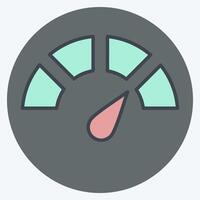 Icon Indicator. related to Speed symbol. color mate style. design editable vector