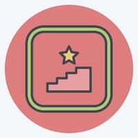 Icon Stairs. related to Public symbol. color mate style. design editable vector