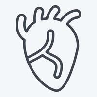Icon Heart. related to Healthcare symbol. line style. design editable vector