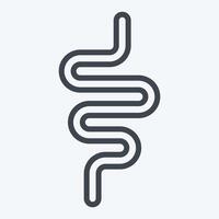Icon Intestine. related to Healthcare symbol. line style. design editable vector