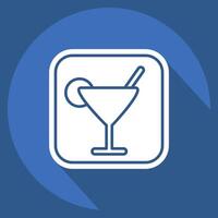 Icon Bar. related to Public symbol. long shadow style. design editable vector