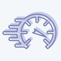 Icon Speed. related to Speed symbol. two tone style. design editable vector