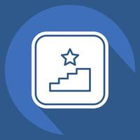 Icon Stairs. related to Public symbol. long shadow style. design editable vector