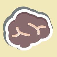 Sticker Brain. related to Healthcare symbol. design editable vector