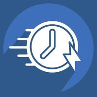 Icon Velocity. related to Speed symbol. long shadow style. design editable vector