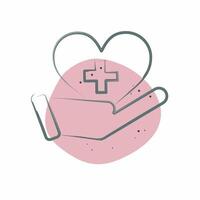 Icon Health. related to Healthcare symbol. Color Spot Style. design editable vector