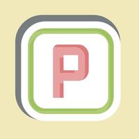 Sticker Parking. related to Public symbol. design editable vector