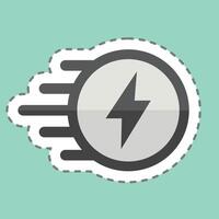 Sticker line cut Flash. related to Speed symbol. design editable vector