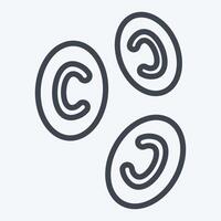 Icon Red Blood Cells. related to Healthcare symbol. line style. design editable vector