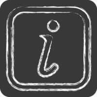 Icon Information. related to Public symbol. chalk Style. design editable vector
