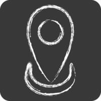 Icon Location. related to Healthcare symbol. chalk Style. design editable vector