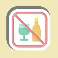 Sticker No Alcohol. related to Public symbol. design editable vector