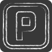 Icon Parking. related to Public symbol. chalk Style. design editable vector