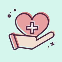 Icon Health. related to Healthcare symbol. MBE style. design editable vector