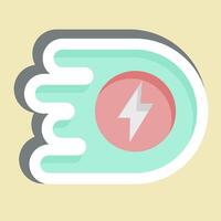 Sticker Boost. related to Speed symbol. design editable vector