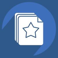 Icon Color Papers. related to Kindergarten symbol. long shadow style. design editable vector