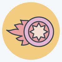 Icon Wheel. related to Speed symbol. color mate style. design editable vector