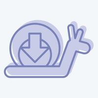 Icon Slow. related to Speed symbol. two tone style. design editable vector