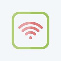 Icon Wifi. related to Public symbol. flat style. design editable vector