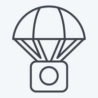 Icon Hot Ballon. related to Hobbies symbol. line style. design editable vector