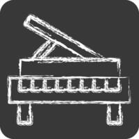 Icon Piano. related to Hobbies symbol. chalk Style. design editable vector