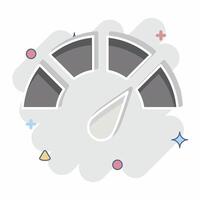 Icon Indicator. related to Speed symbol. comic style. design editable vector
