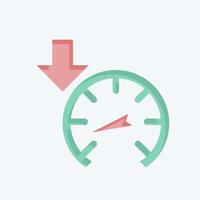 Icon Slow Down. related to Speed symbol. flat style. design editable vector