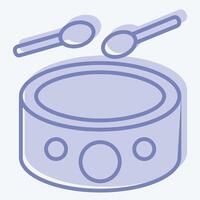 Icon Drumbeat. related to Hobbies symbol. two tone style. design editable vector