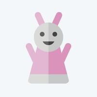 Icon Hand Puppet. related to Kindergarten symbol. flat style. design editable vector