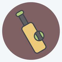 Icon Cricket. related to Hobbies symbol. color mate style. design editable vector