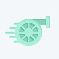 Icon Turbo. related to Speed symbol. flat style. design editable vector