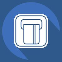 Icon ATM. related to Public symbol. long shadow style. design editable vector