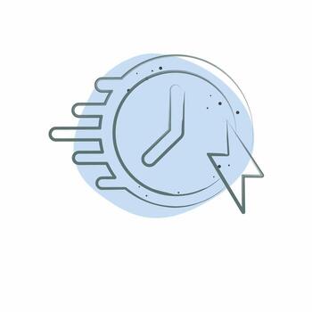 Icon Velocity. related to Speed symbol. Color Spot Style. design editable vector