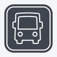 Icon Bus. related to Public symbol. glyph style. design editable vector