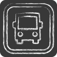 Icon Bus. related to Public symbol. chalk Style. design editable vector