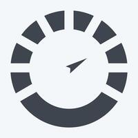 Icon Speedometer. related to Speed symbol. glyph style. design editable vector
