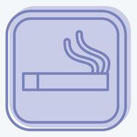 Icon Smoking Area. related to Public symbol. two tone style. design editable vector