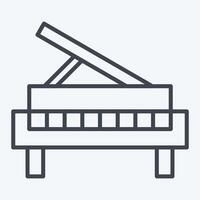Icon Piano. related to Hobbies symbol. line style. design editable vector