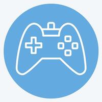 Icon Gamepad. related to Hobbies symbol. blue eyes style. design editable vector