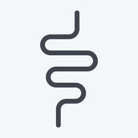 Icon Intestine. related to Healthcare symbol. glyph style. design editable vector