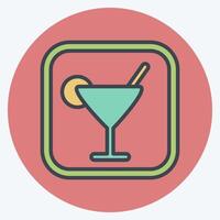 Icon Bar. related to Public symbol. color mate style. design editable vector