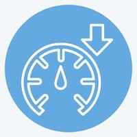 Icon Accelerate. related to Speed symbol. blue eyes style. design editable vector