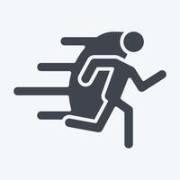 Icon Run. related to Speed symbol. glyph style. design editable vector