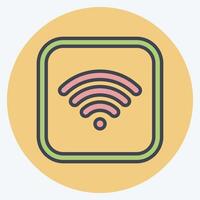 Icon Wifi. related to Public symbol. color mate style. design editable vector