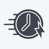 Icon Velocity. related to Speed symbol. glyph style. design editable vector