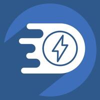 Icon Boost. related to Speed symbol. long shadow style. design editable vector
