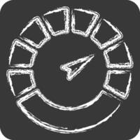 Icon Speedometer. related to Speed symbol. chalk Style. design editable vector