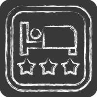 Icon Hotel. related to Public symbol. chalk Style. design editable vector
