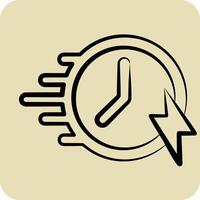 Icon Velocity. related to Speed symbol. hand drawn style. design editable vector